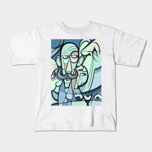 portrait cubism Kids T-Shirt